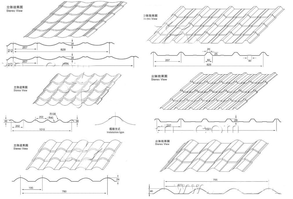 Glazed Roofing Tile Roll Forming Machine