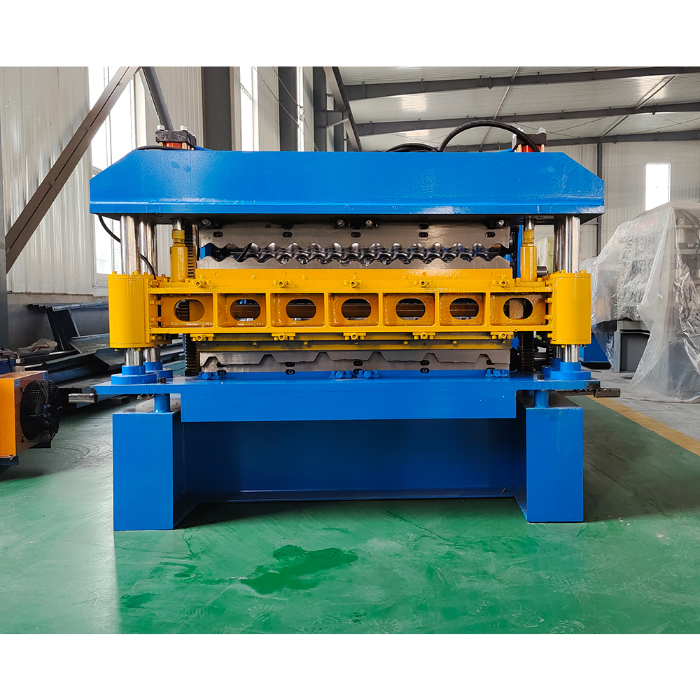 Double layer roof sheet roll forming machine