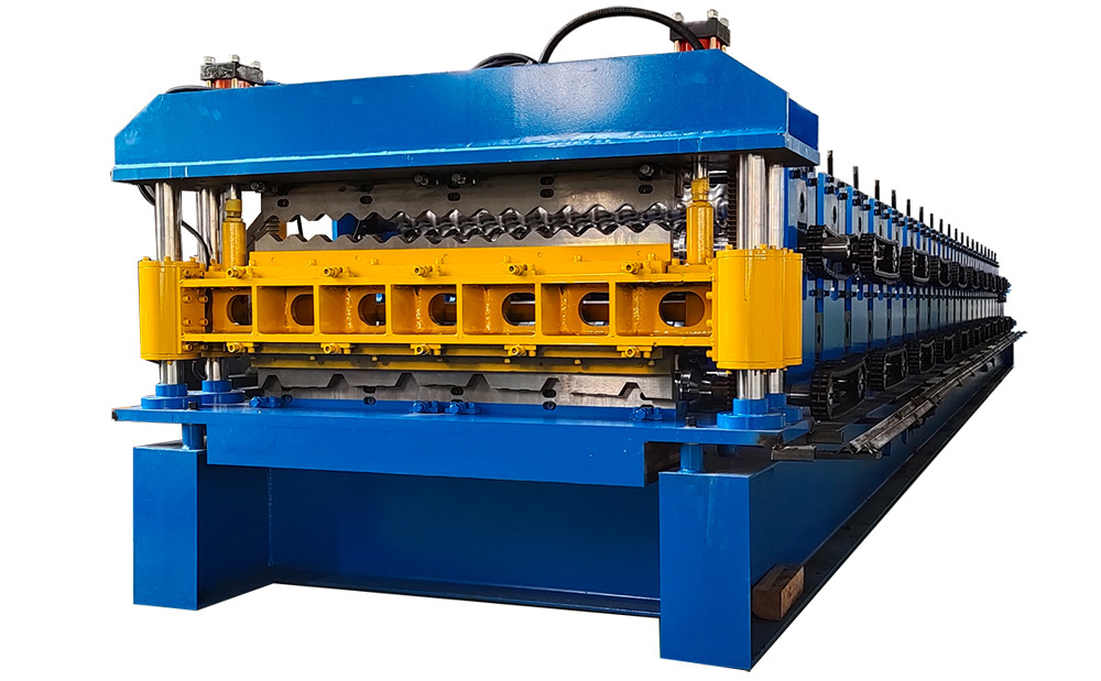 Double layer roof sheet roll forming machine