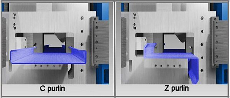 Automatic C Z two in one purlin roll forming machine