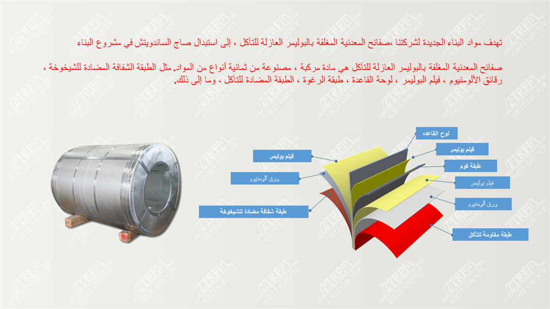 صفائح المعدنية المغلفة بالبوليمر العازلة للتآكل